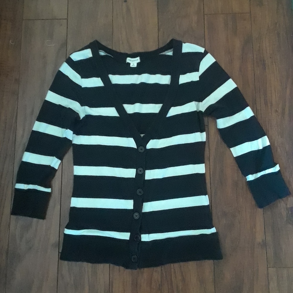 Black and white striped sweater